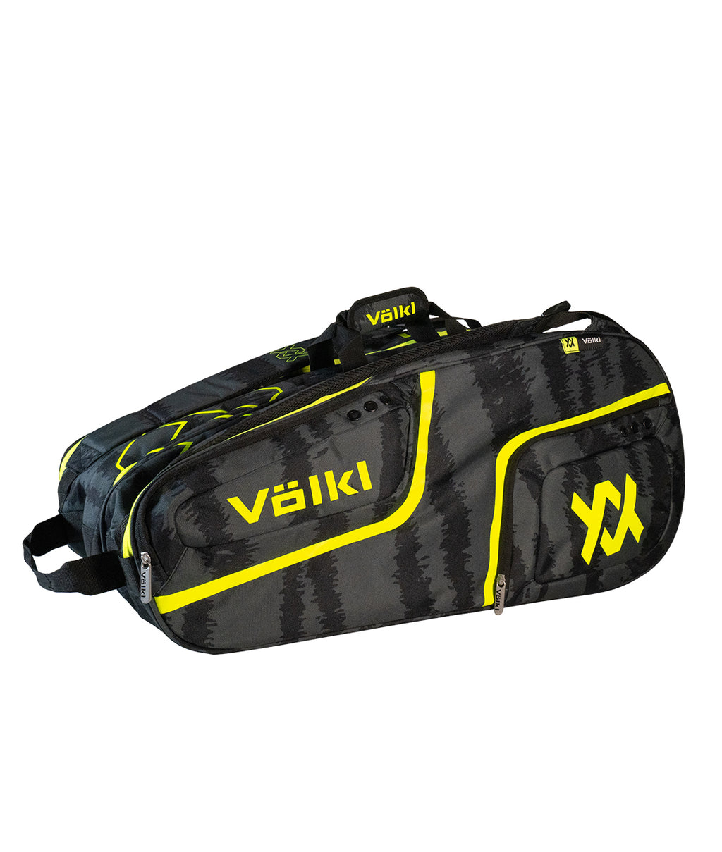 Whak Sak Patent Black and Silver Zebra Tennis Bag VOLKL 2024 Zebra Pro Ghost Bag Unisex Tennis Racket Sports  main image 3