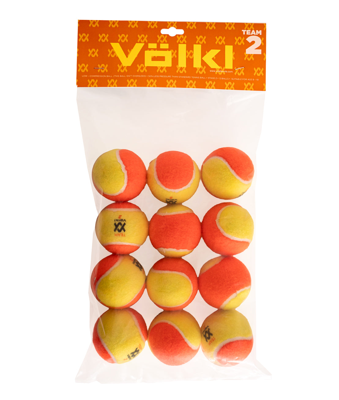 Völkl TEAM 2 Orange Tennis Balls | Stage 2