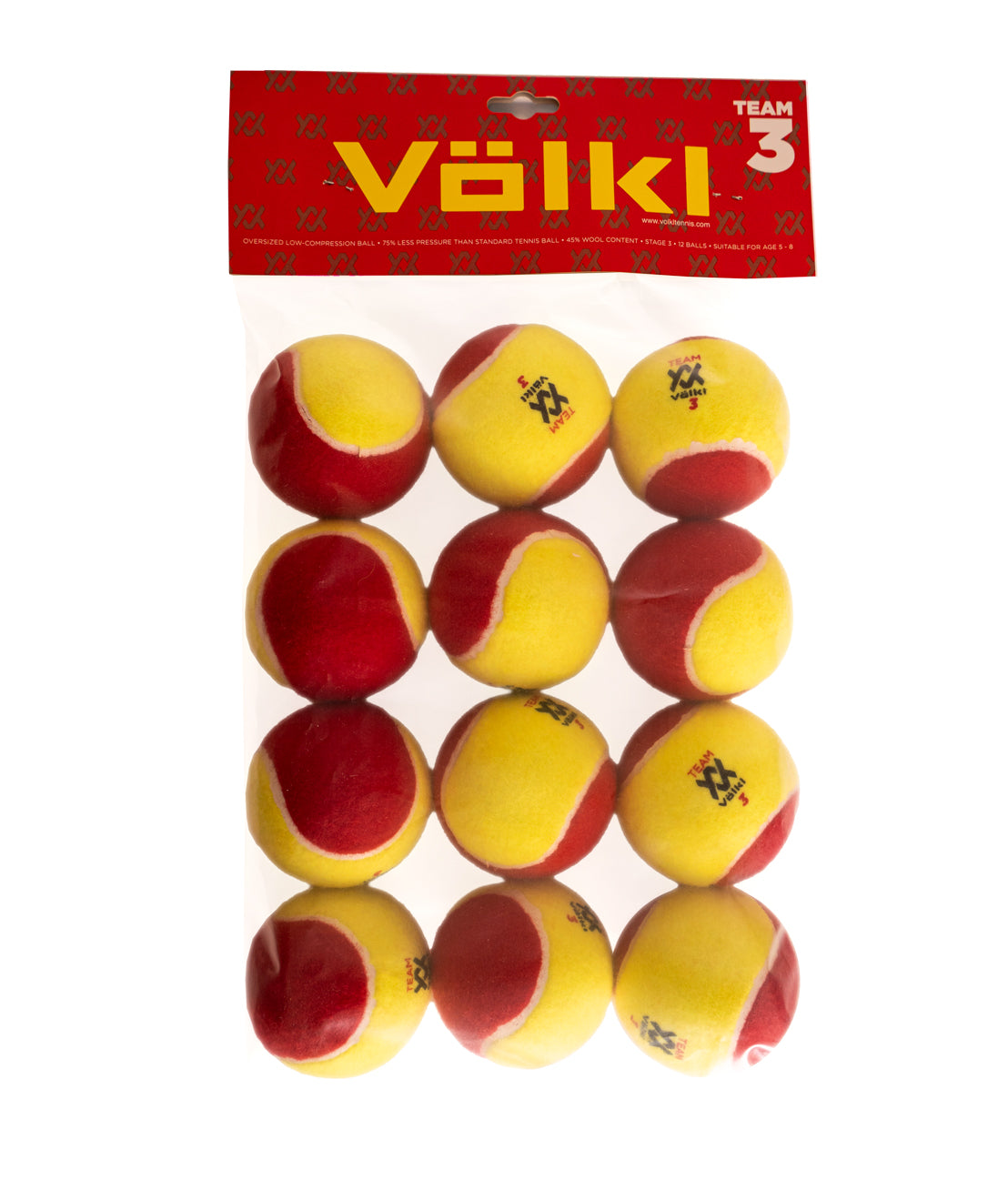 Völkl TEAM 3 Red Tennis Balls | Stage 3