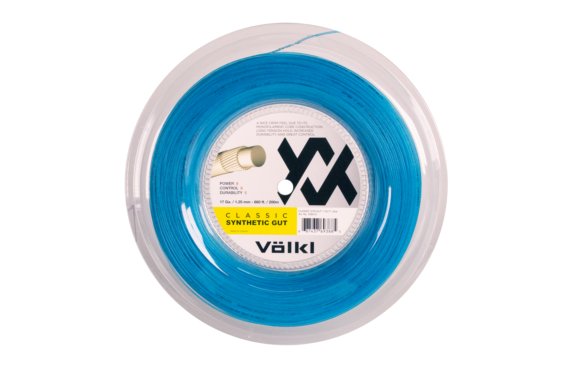 未使用　VOLKL(フォルクル) Organix 5 硬式 Classic Synthetic Gut Reels 17g
